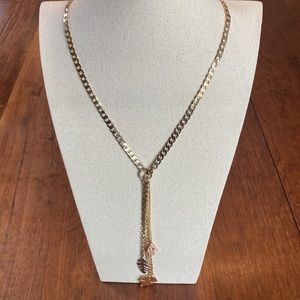 Express Gold Long Charm Necklace